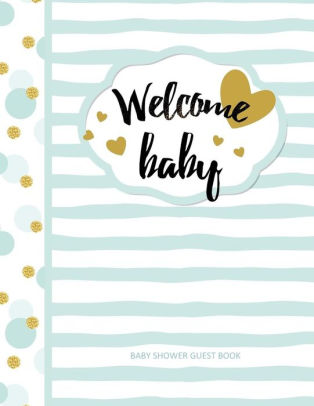 Baby Shower Guest Book Welcome Baby European Edition Color Filled