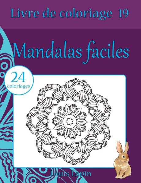 Livre de coloriage mandalas faciles: 24 coloriages