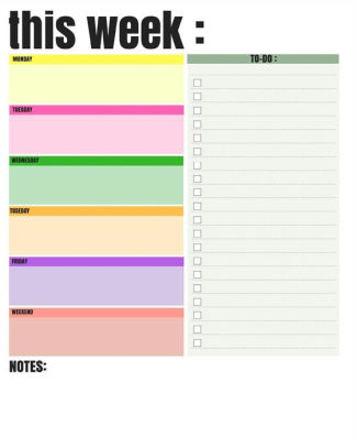 Weekly Planner And To Do List Notepad By Weekly Planner Paperback