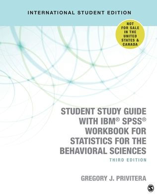Student Study Guide With IBM SPSS Workbook for Statistics for the Behavioral Sciences / Edition 3