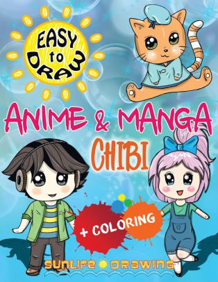 Easy To Draw Anime Manga Chibi Draw Color 20 Cute Kawaii Animals Pets Boys Girlspaperback - 