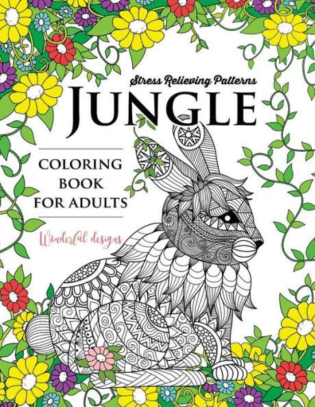 Jungle coloring book: An Animals Adult coloring Book