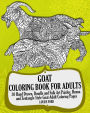 Goat Coloring Book For Adults: 30 Hand Drawn, Doodle and Folk Art Paisley, Henna and Zentangle Style Goat Coloring Pages