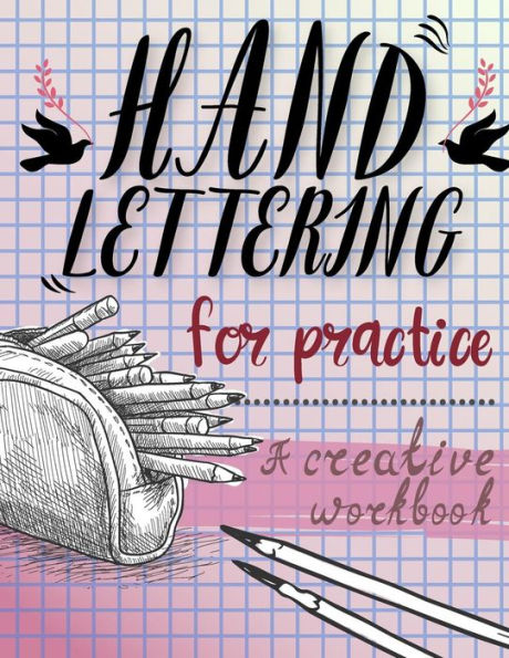 Hand Lettering For Practice Sheet, A Creative Workbook: Purple Color Tone Worksheet to Practice Hand Lettering,8.5 x 11 inch ,160 Page