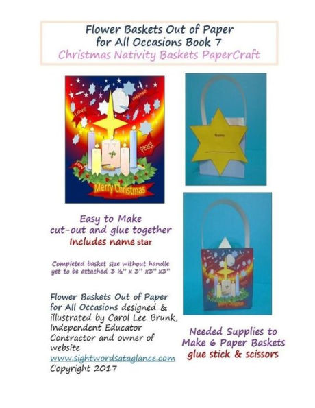 Flower Baskets Out of Paper for All Occasions Book 7: Christmas Nativity Basket PaperCraft