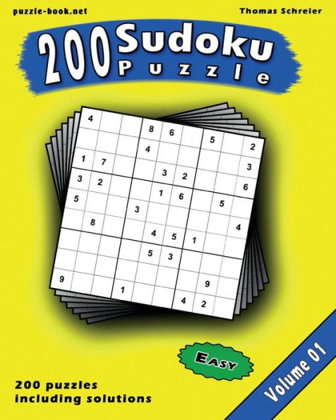 Sudoku: 200 Easy 9x9 Sudoku, Vol. 1