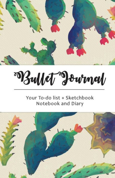 Cactus Bullet Journal: Cactus Dot Grid, 130 Dot Grid Pages, 5.5x8.5, High Productivity & Professional Notebook System