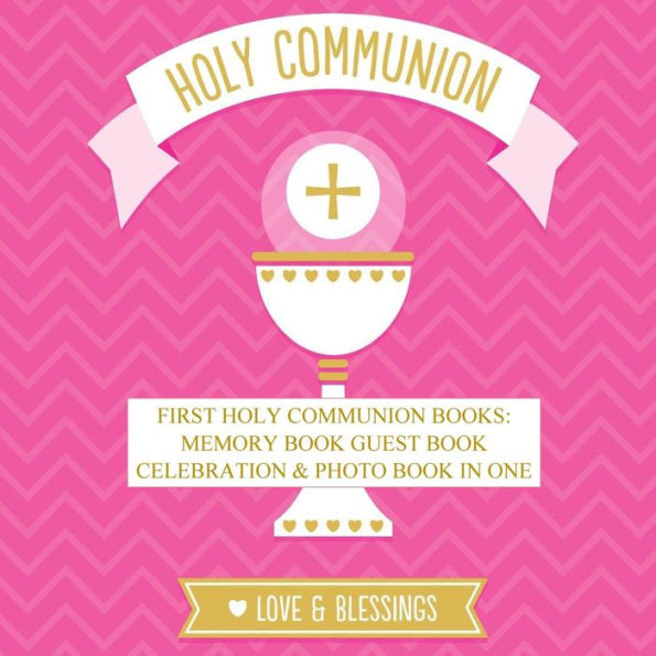 First Holy Communion Books: Memory Book Guest Book Celebration & Photo Book in One First Holy Communion Gifts for Girls in all Departments First Communion Gifts for Girls in all Departm in Books First Communion Books in all departmetns for Girls in All De