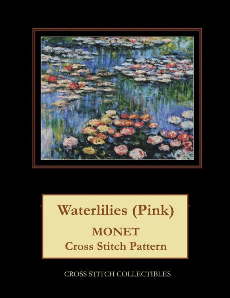 Waterlilies (Pink): Monet cross stitch pattern