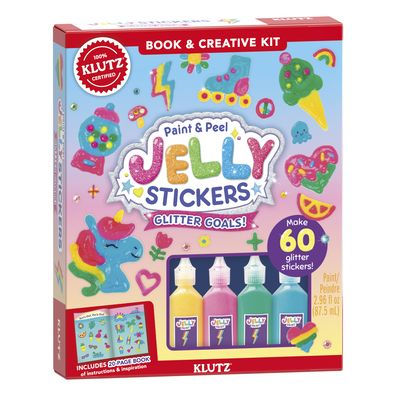 PAINT & PEEL JELLY STICKERS: GLITTER GOALS!