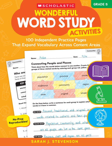 Wonderful Word Study Activities: Grade 5: 100 Independent Practice Pages That Expand Vocabulary Across Content Areas