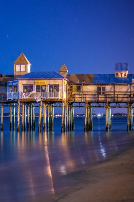 Journal Old Orchard Beach Pier Night Photo Notebook Diary