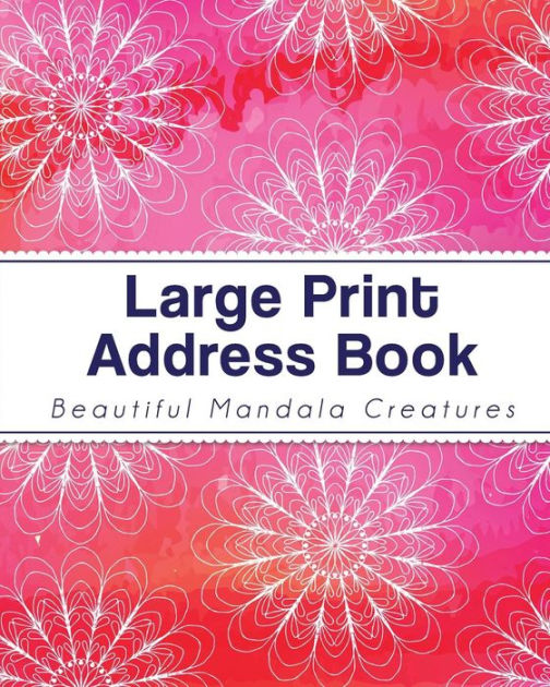 Large print address book organize address information easier for 