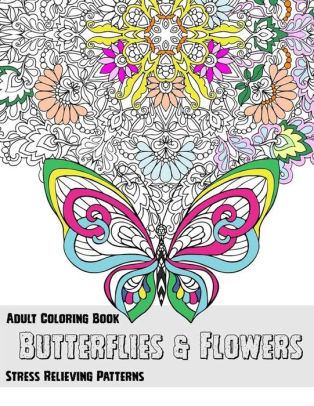 Download Stress Relieving Patterns Cats Birds Flowers And Butterflies Adult Coloring Book Arts Photography Commercial Readindia In