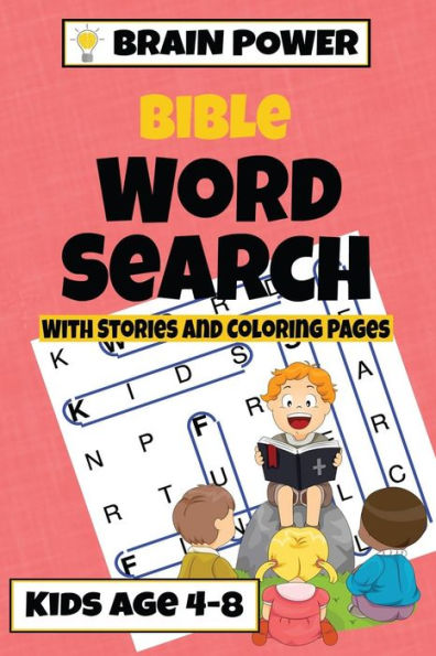 Bible Word Search for Kids 1: With Stories and Coloring Pages