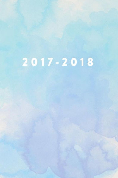 2017 - 2018 Planner, 18 Month Planner: July 2017 To December 2018, Watercolor Blue and Purple