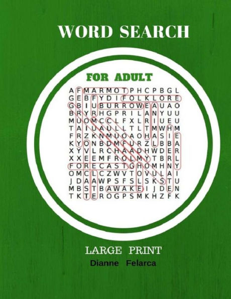 Word Search For Adult Large Print: Word Search For Adult Books 100 Puzzles
