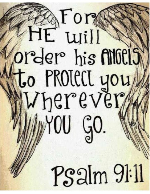 Notebook: For He will order his ANGELS To Protect you Wherever You go ...