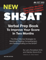 Title: New SHSAT Verbal Prep Book To Improve Your Score In Two Months: The Most Effective Strategies for Mastering Reading Comprehension and Revising/Editing on the SHSAT, Author: Larry Ronaldson
