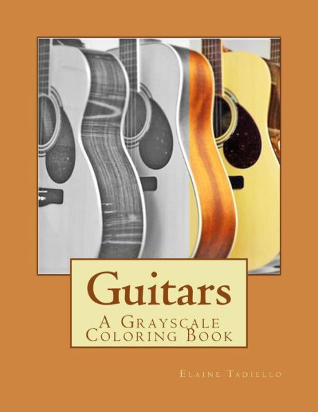 Guitars: A Grayscale Coloring Book