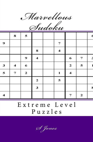Marvellous Sudoku: Extreme Level Puzzles