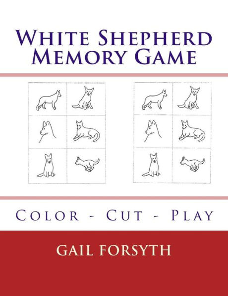 White Shepherd Memory Game: Color - Cut - Play