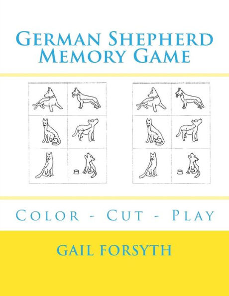 German Shepherd Memory Game: Color - Cut - Play