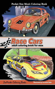 Title: Pocket Size Men's Coloring Book: Race Cars Coloring Book for Men, Author: Zenmaster Coloring Books