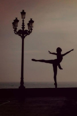 Ballet Dancer In Silhouette On A Pier Near The Ocean Journal 150 Page Lined Notebookdiarypaperback - 