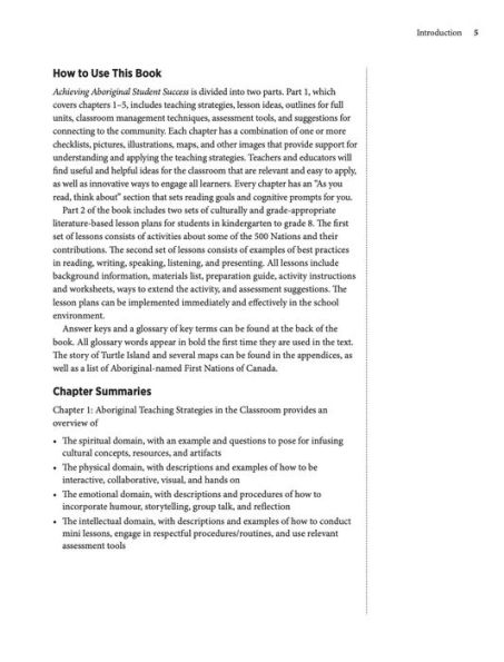 Achieving Aboriginal Student Success: A Guide for K to 8 Classrooms