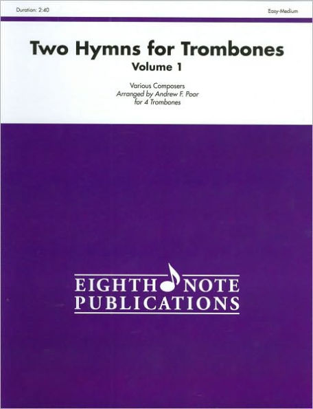 Two Hymns for Trombones, Vol 1: Score & Parts