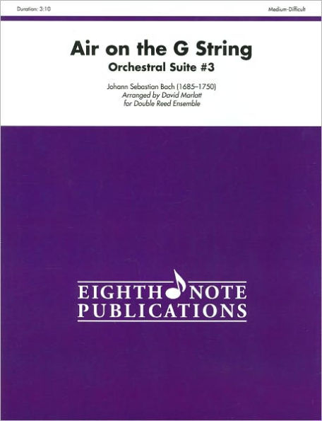 Air on the G String (from Orchestral Suite #3): For Double Reed Ensemble, Score & Parts