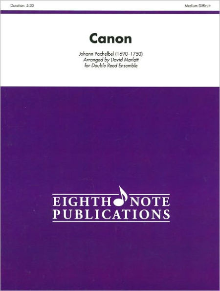 Canon: For Double Reed Ensemble, Score & Parts