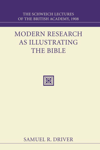 Modern Research as Illustrating the Bible