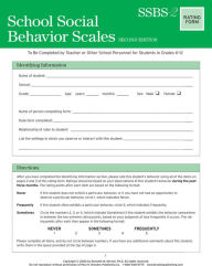 Title: School Social Behavior Scales Rating Form, Author: Paul H Brookes Publishing Co