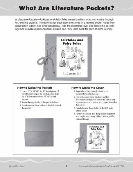 Literature Pockets: Folktales & Fairy Tales, Kindergarten Grade 1 Teacher Resource