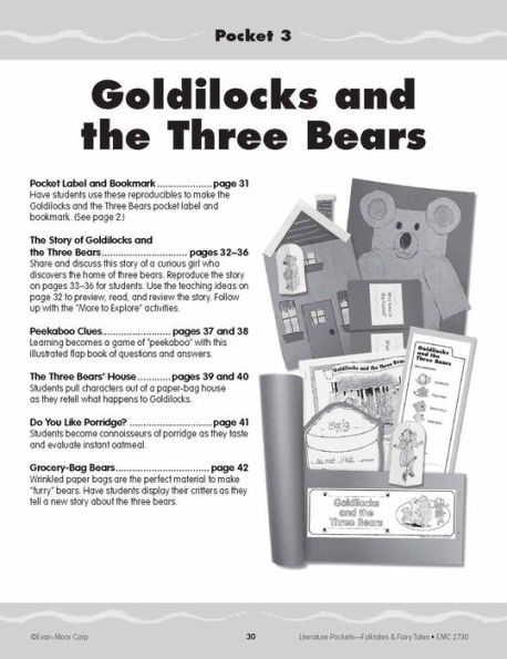 Literature Pockets: Folktales & Fairy Tales, Kindergarten Grade 1 Teacher Resource