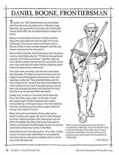 History Pockets: Moving West, Grade 4 - 6 Teacher Resource