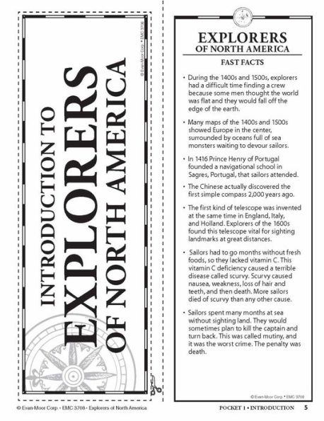 History Pockets: Explorers of North America, Grade 4 - 6 Teacher Resource