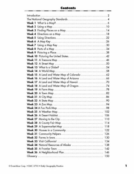 Daily Geography Practice, Grade 1 Teacher Edition