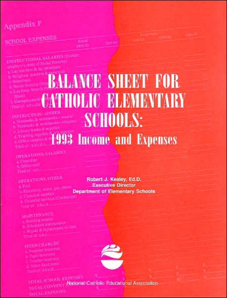 Balance Sheet for Catholic Elementary Schools: 1995 Income and Expenses