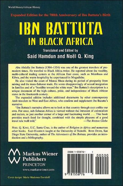 Ibn Battuta in Black Africa: Expanded Edition for the 700th Anniversary of Ibn Battuta's Birth / Edition 500