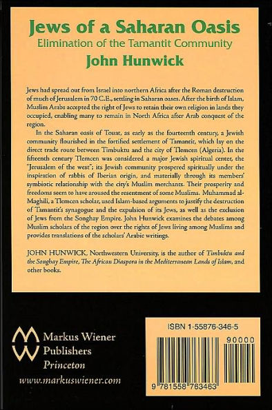 Jews of a Saharan Oasis: Elimination of the Tamantit Community