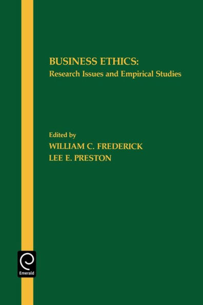 Business Ethics: Research Issues and Empirical Studies