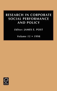 Title: Research in Corporate Social Performance and Policy / Edition 1, Author: James E. Post