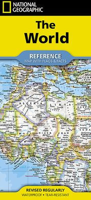 National Geographic World Map (Folded with Flags and Facts)