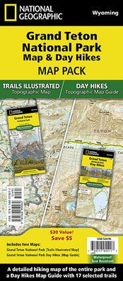 Grand Teton Day Hikes and National Park Map [Map Pack Bundle]