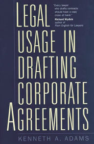 Title: Legal Usage in Drafting Corporate Agreements, Author: Kenneth A. Adams