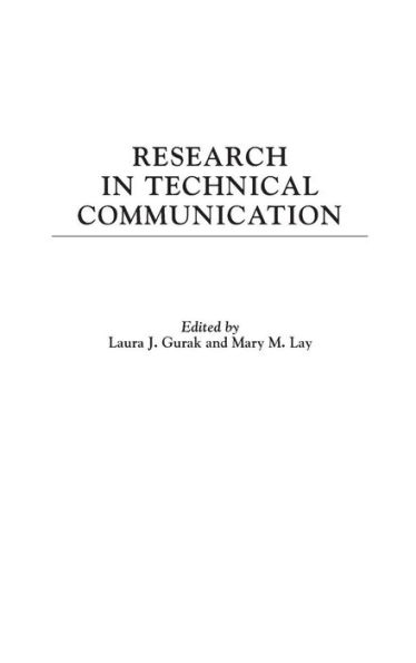 Research in Technical Communication / Edition 1