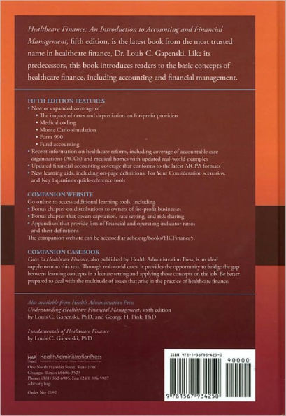 Healthcare Finance: An Introduction to Accounting and Financial Management / Edition 5